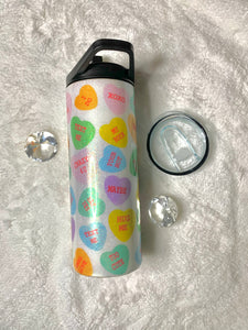 23 oz Duo Talking Hearts Glitter